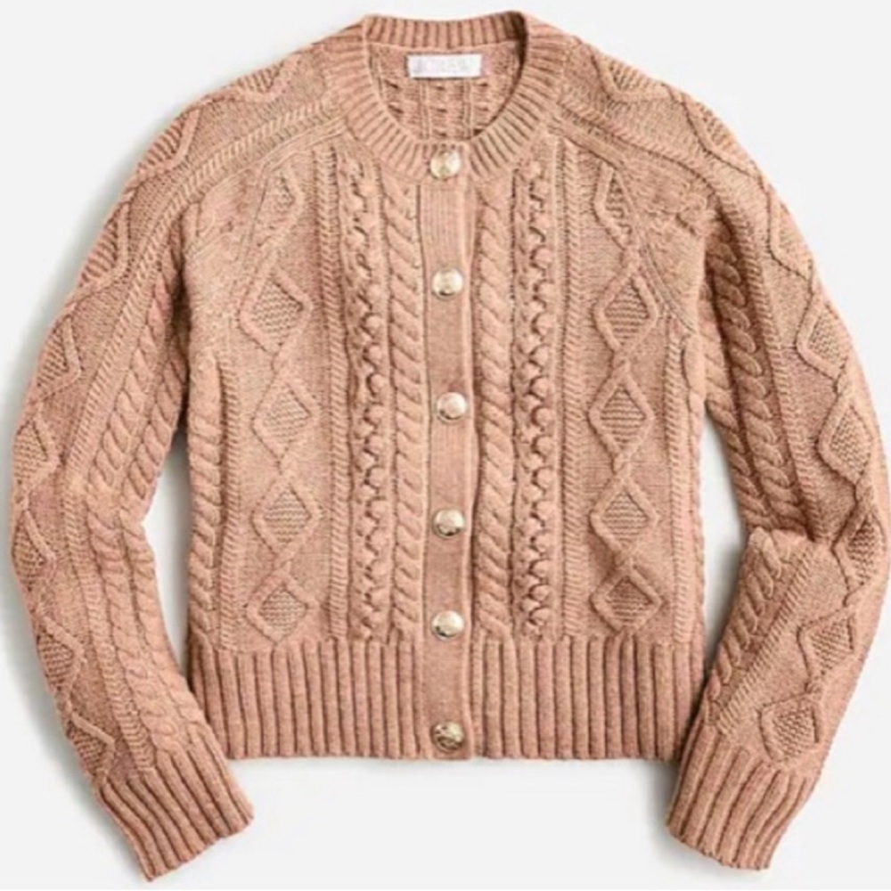 NWT J. Crew Cable Knit Cardigan Sweater